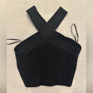 Aritzia Babaton Sculpt Knit Criss Cross Cropped Tank
